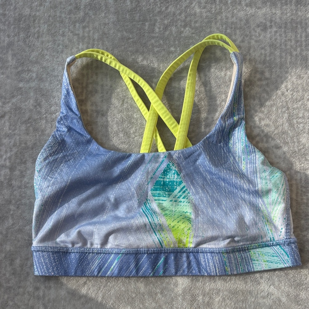 lululemon athletica Blue and Yellow Bikini Top